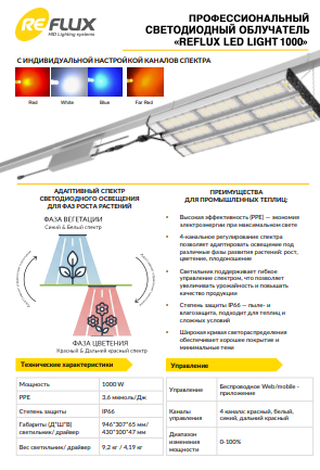 Профессиональный светодиодный облучатель 